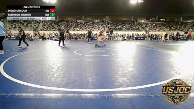 120 lbs Quarterfinal - Diego Chacon, Juggernaut Wrestling Club vs Emerson Luxton, Raw Wrestling Club