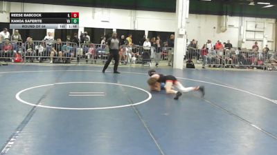 95 lbs Round Of 64 - Reese Babcock, IL vs Kanoa Saferite, VA