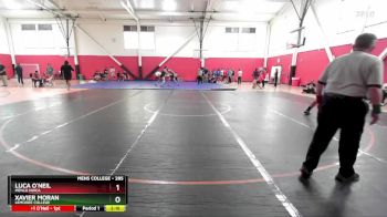 285 lbs Cons. Round 3 - Xavier Moran, Lemoore College vs Luca O`Neil, Menlo NWCA