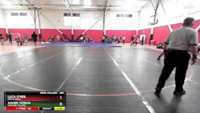 285 lbs Cons. Round 3 - Xavier Moran, Lemoore College vs Luca O`Neil, Menlo NWCA