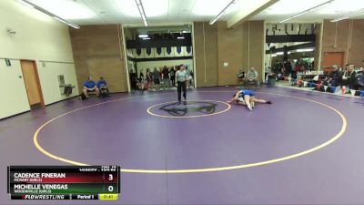 130lbs Cons. Round 4 - Michelle Venegas, Woodinville (Girls) vs Cadence Fineran, McNary (Girls)