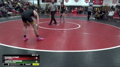 132 lbs Round 2 - Jaxson Wedekind, Louisa-Muscatine vs Tucker Syfert, New London