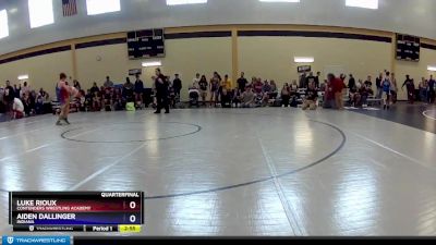 120 lbs Quarterfinal - Luke Rioux, Contenders Wrestling Academy vs Aiden Dallinger, Indiana