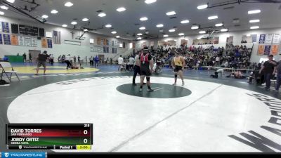 215 lbs Champ. Round 2 - David Torres, San Fernando vs Jordy Ortiz, Sierra Vista