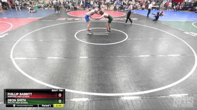 177 lbs Cons. Round 3 - Phillip Babbitt, Heritage High School vs Deon Smith, Willits High School