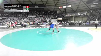 Girls 4A 145 lbs Champ. Round 1 - Stacy Monoghan, Tahoma (Girls) vs Faustine Artigalas, Lincoln (Seattle) (Girls)