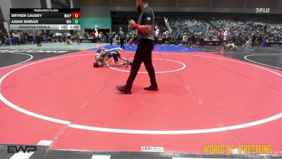 92 lbs Quarterfinal - Bryken Causey, Matpac vs Aidan Shirazi, New England Gold