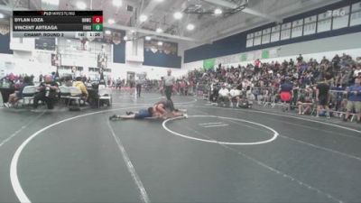 113 lbs Champ. Round 2 - Dylan Loza, Rough House Wrestling Club vs Vincent Arteaga, Eleanor Roosevelt High School
