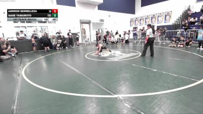 62 lbs 1st Place Match - Gage Yamamoto, Threshold Wrestling Club vs Andrew Berrelleza, Savage House