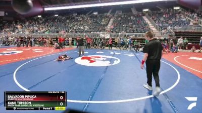 53 lbs Cons. Round 2 - Salvador Piplica, Riverton USA Wrestling vs Kane Tomison, Green River Grapplers Wrestling