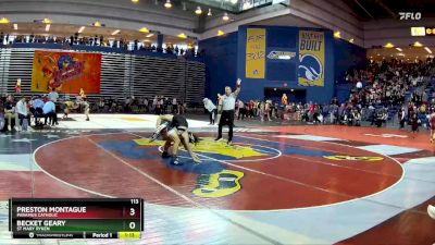 113 lbs Champ. Round 1 - Becket Geary, St Mary Ryken vs Preston Montague, Paramus Catholic