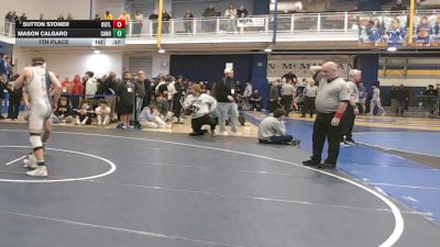 160 lbs 7th Place - Sutton Stoner, Butler Area vs Mason Calgaro, Canon-McMillan