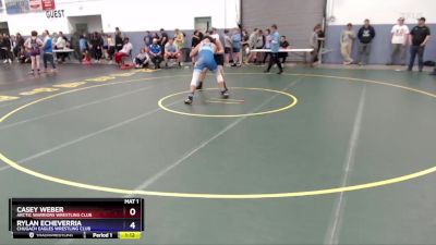 285 lbs Cons. Semi - Casey Weber, Arctic Warriors Wrestling Club vs Rylan Echeverria, Chugach Eagles Wrestling Club