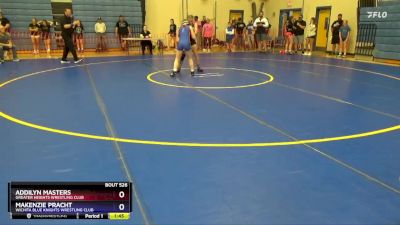 112 lbs Round 2 - Addilyn Masters, Greater Heights Wrestling Club vs Makenzie Pracht, Wichita Blue Knights Wrestling Club