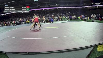 D4-165 lbs Cons. Round 2 - Noah Adams, Saginaw Michigan Lutheran Seminary vs Karson Tweh, St Louis