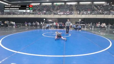 62 lbs Semifinal - Mason Lampariello, Leola vs Owen Zimmerman, Shohola