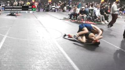 98 lbs Round Of 16 - Jackson Pressman, Shore Thing vs Damon Markowski, Olympic