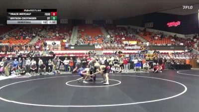 150 lbs Semifinal - Trace Metcalf, Fort Scott Hs vs Bryson Crotinger, Santa Fe Trail Hs