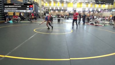 115 lbs Quarters - Jada Mingus-Alfaro, Ironhawk Wrestling Academy vs Allison Birkett, Iowa