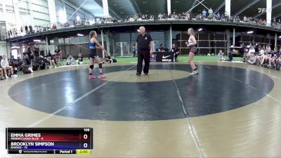 108 lbs Round 1 (8 Team) - Emma Grimes, Pennsylvania Blue vs Brooklyn Simpson, Kansas