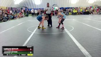 120 lbs Round 1 (8 Team) - Carolyn Geckler, Terps Xtreme vs Jackson Snyder, Phoenix WC