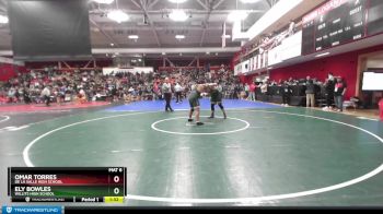 217 lbs Champ. Round 2 - Ely Bowles, Willits High School vs Omar Torres, De La Salle High School