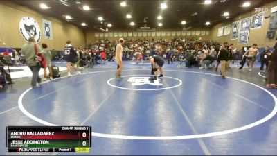 215 lbs Quarterfinal - Andru Balladarez, Edison vs Jesse Addington, Bakersfield