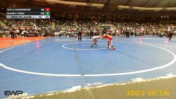 45 lbs Quarterfinal - Zayla Vandermark, Viking Wrestling Club (IA) vs Blakely Torix, Sperry Wrestling Club