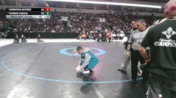 4A 190 lbs 1st Place Match - Vicente Garcia, West Las Vegas vs Christian Maynes, Silver