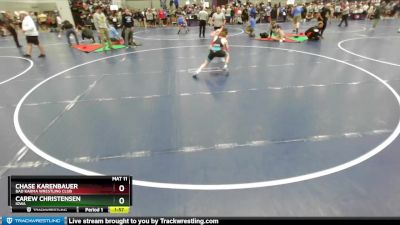 106 lbs Champ. Round 4 - Chase Karenbauer, Bad Karma Wrestling Club vs Carew Christensen, Iowa