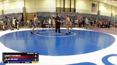 100 lbs Cons. Round 2 - Caden Steinbeck, OH vs Lelan Nelson, IL