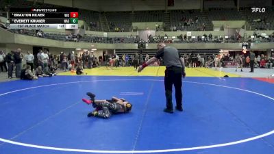 50 lbs 1st Place Match - Braxton Kilker, No Limit Wrestling Club vs Everett Kruger, Waseca