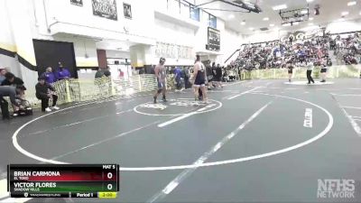 220 lbs Champ. Round 1 - Victor Flores, Shadow Hills vs Brian Carmona, El Toro