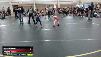 52 lbs Round 3 (6 Team) - Jackson Kribs, Ares vs Preston Knepp, Dundee WC