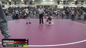 115 lbs Round 3 - Gable Hemann, Osage vs Vanessa Salas, New Hampton/Turkey Valley