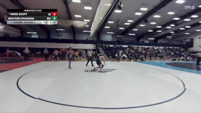 165 lbs Champ. Round 1 - Jesse Scott, Unattached vs Brayden Shannon, Wilkes