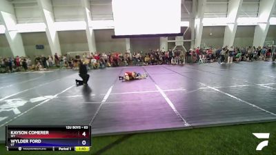63 lbs Cons. Round 1 - Kayson Comerer, WY vs Wylder Ford, UT