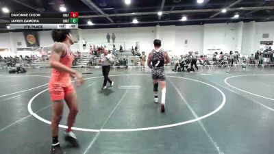 70K (154.3) + 2.2 = 156.5 MAX kg 5th Place - Davonne Dixon, Unattached vs Javier Zamora, Unattached