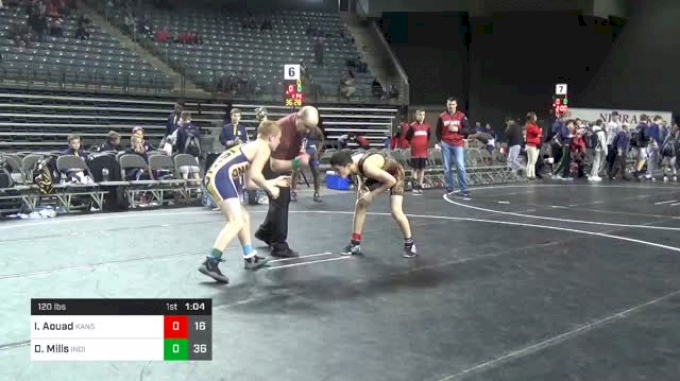 120 lbs Final - Ian Aouad, Kansas Outlaws (E) vs Drew Mills, Indiana ...