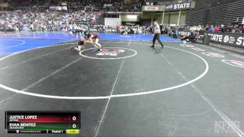 2A 126 lbs Quarterfinal - Justice Lopez, Orting vs Evan Benitez, Grandview