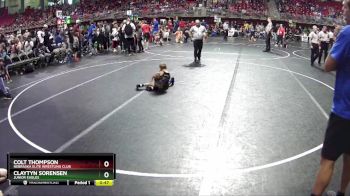 50 lbs Champ. Round 1 - Colt Thompson, Nebraska Elite Wrestling Club vs Claytyn Sorensen, Junior Eagles