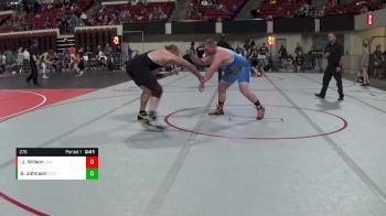 275 lbs Semifinal - Jaydn Wilson, Unattached vs Grady Johnson, Colstrip Wrestling Club