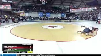 Champ. Round 2 - MaryAnn Reyes, Toppenish (Girls) vs Olivia Hillestad, Cedarcrest (Girls)
