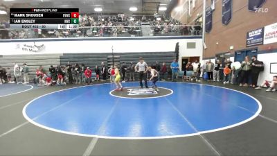 80 lbs Champ. Round 2 - Ian Ensley, Homedale Wrestling Club vs Mark Skousen, Ririe Youth Wrestling Club