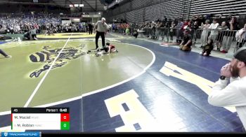 45 lbs Cons. Round 1 - Miles Roblan, Port Angeles Wrestling Club vs Mason Maciel, Moses Lake Wrestling Club