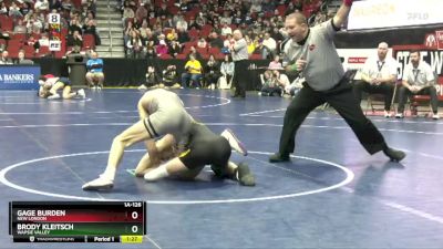 1A-126 lbs Cons. Round 2 - Gage Burden, New London vs Brody Kleitsch, Wapsie Valley