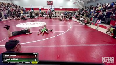 33-36 lbs Round 3 - Lincoln Gibbs, HRA vs Ava Crespin, Junior Bulldogs Wrestling