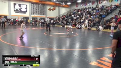 B-7 lbs Semifinal - Cole Henley, DC Elite vs Von LaLonde, Big Game Wrestling Club