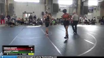 130 lbs Round 2 (8 Team) - Keegan Hewitt, Railroad City Riders vs Anthony Juarez, 84 Athletes