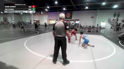 120 lbs Consolation - Dane Konno, Juggernaut WC vs Sid Cohen, Rancho Bernardo WC